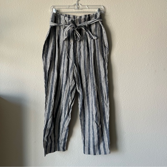 Madewell Blue and White Striped Women's Pants